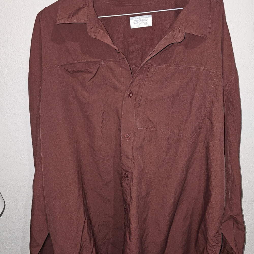 Men's Gander Mountain Guide Series button down fishing shirt size 2XL